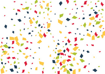 Festive color rectangle confetti background. Abstract frame confetti texture for holiday, postcard, poster, website, carnivals, birthday and children's parties. Cover confetti mock-up. Wedding card