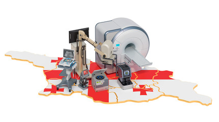 Medical diagnostic and research in Georgia, 3D rendering