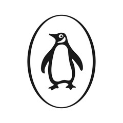 Penguin icon on a white background. Vector