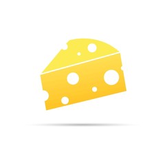 cheese icon. slice of cheese in the cut. Vector illustration