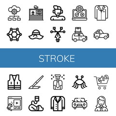 stroke icon set