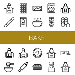 bake icon set
