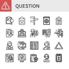 Set of question icons