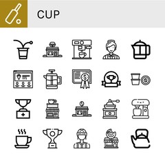 cup icon set
