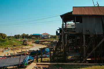 Floating Village in Cambodia Kampong Phluk Pean Bang, Tonle Sap Lake