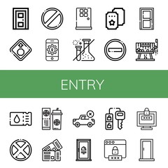 entry icon set
