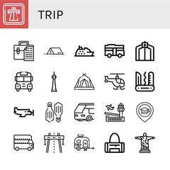trip icon set