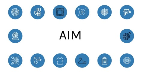 Set of aim icons