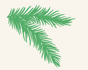 Naklejka premium Christmas tree's vector brunch. New year tree.