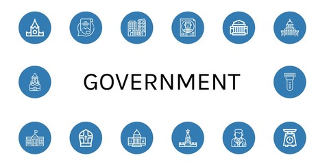 Set of government icons