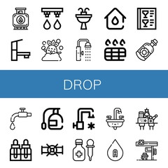 drop icon set