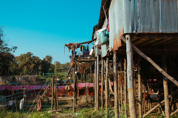 Floating Village in Cambodia Kampong Phluk Pean Bang, Tonle Sap Lake