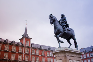 Plaza Mayor, Madrid, Spain. 