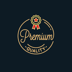 Premium quality logo. Round linear of Best product