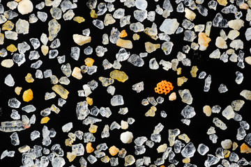 Extreme close-up of sand grains