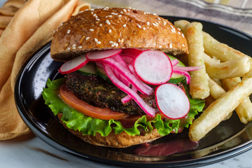 Vegetarian Veggie Hamburger Fries
