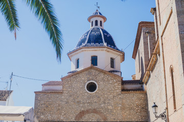 Fototapeta premium Beautiful summer sunny view of Altea old town, Altea, Marina Baixa, province of Alicante, Mediterranean coast, the Costa Blanca, Valencian Community