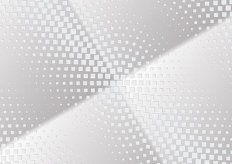 Abstract halftone dotted background. Transparency grunge rectangle pattern, square, shadow.  Gray modern optical pop art texture for posters, site, business card, cover, label mock-up, vintage sticker