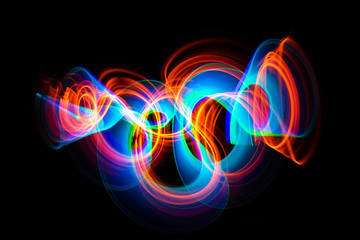 beautiful lightpainting - real photo, no illustration