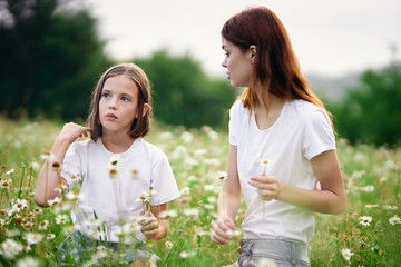 mother and daughter in the park