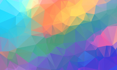 Low poly grid holographic triangles background