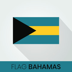 Flag of The Bahamas With Shadow