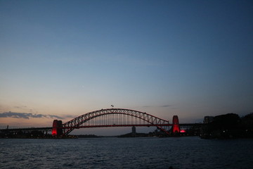 Sydney Harbor Bridge nearby Circular Quay in Sydney, Australia