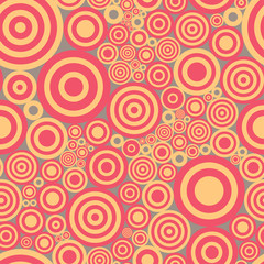 Seamless abstract print with circles. Vector illustration.