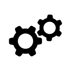Gears icon, system settings symbol. Cogwheel pictogram.