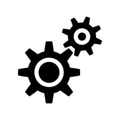 Gears icon, system settings symbol. Cogwheel pictogram.