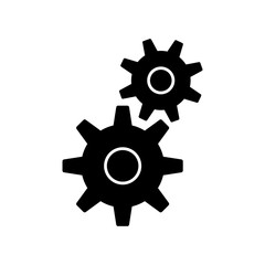 Gears icon, system settings symbol. Cogwheel pictogram.