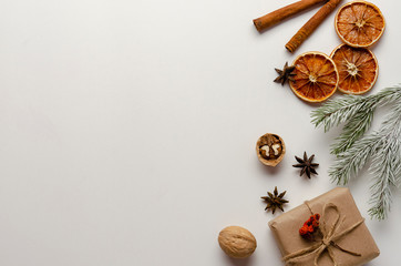 Fototapeta premium Holiday natural decoration. Space for your text