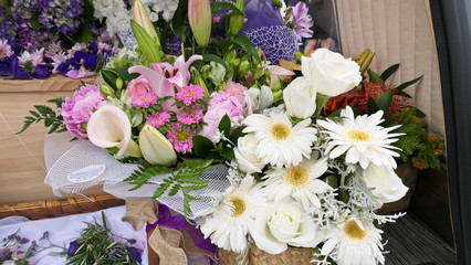 beautiful flower bouquet, petals or arrangement