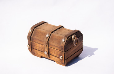 old chest isolated on white background