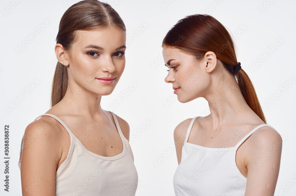 Wall mural portrait of two women