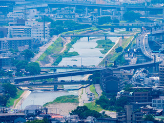 Scenery near Kamo River in Kyoto