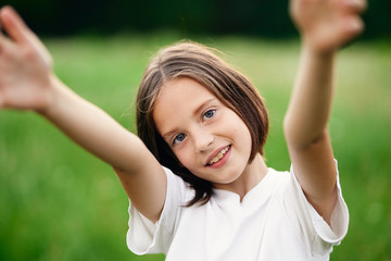 portrait of a girl in park