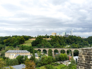 Obraz premium Beautiful view of a bridge in Luxembourg.