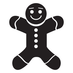 Isolated gingerbread man cookie icon - Vector illustration