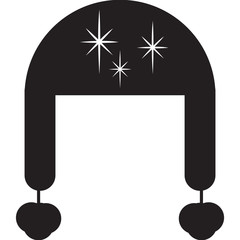 Isolated red hat icon. Winter clothes - Vector illustration