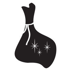 Isolated santa gift bag icon. Christmas season - Vector illustration