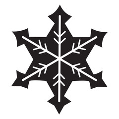 Isolated golden snowflake icon. Winter season - Vector illustration