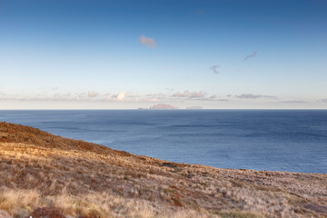 Fototapeta na wymiar Madeira - Ponta de sao Lourenco - Desert islands in the distance