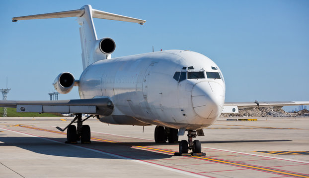 Chicago, USA - October 14, 2019: Boeing 727-200 Aircraft on the tarmac at O'Hare International Airport.