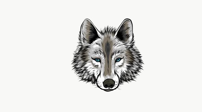 wolf head mascot digital video