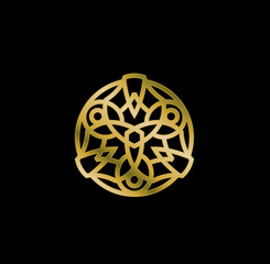 luxury golden mandala vector download