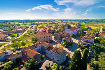 Village of Nova Vas in Istria aerial view