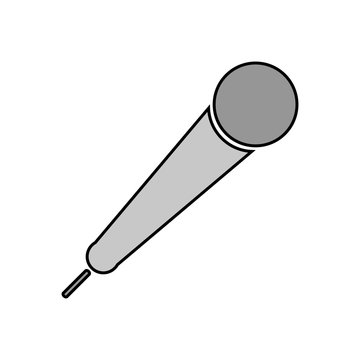 Microphone icon on white.