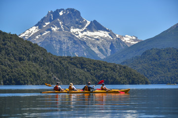 kayaking in lake