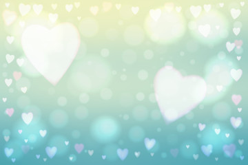 Abstract hearts lights background